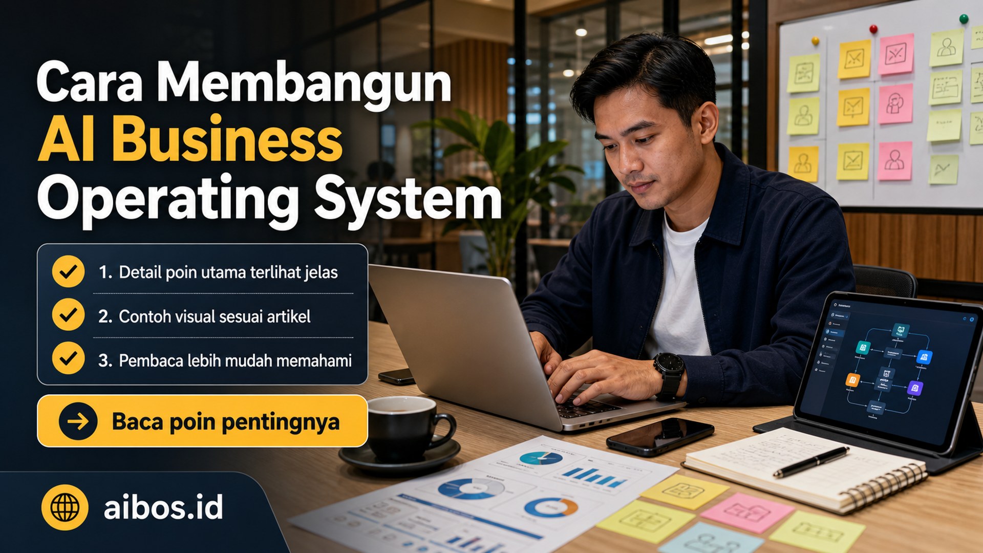 Ilustrasi AI untuk bisnis - Cara Membangun AI Business Operating System