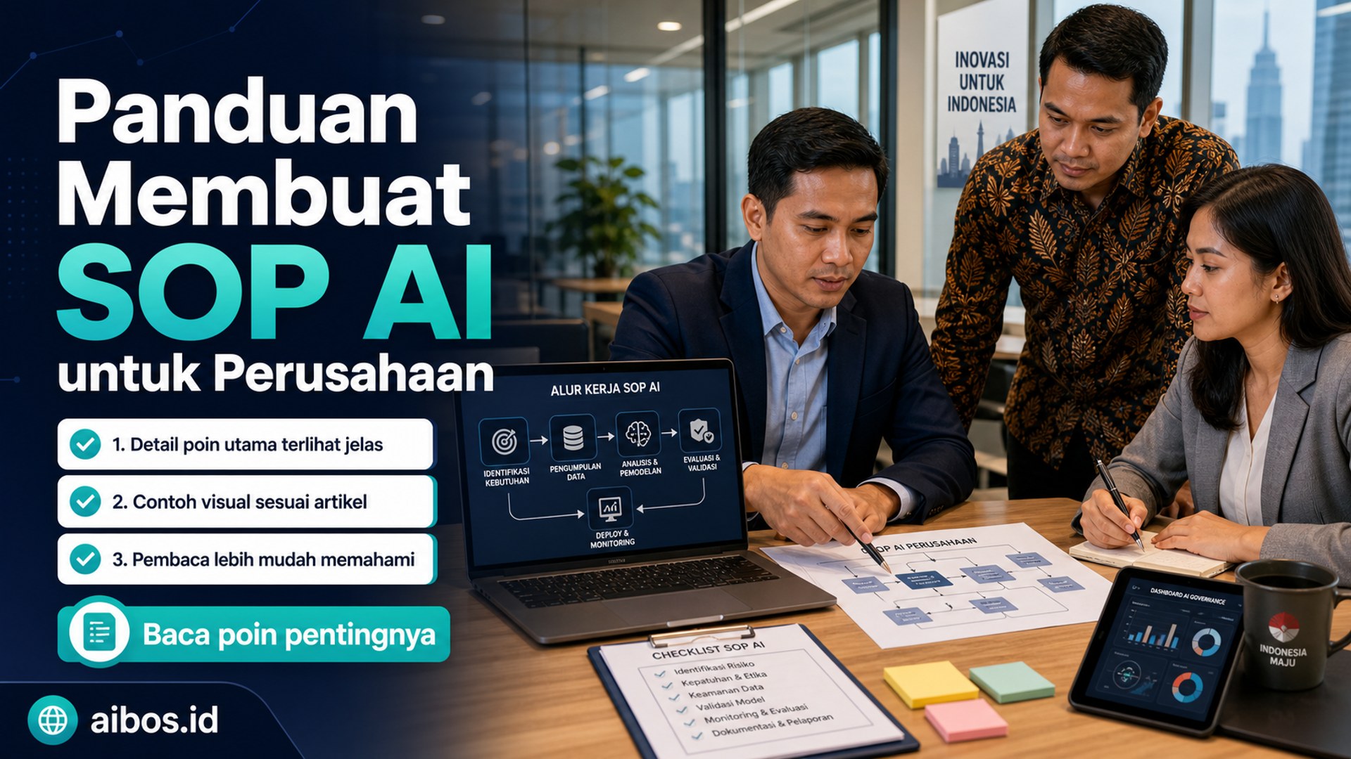 Ilustrasi AI untuk bisnis - Panduan Membuat SOP AI untuk Perusahaan