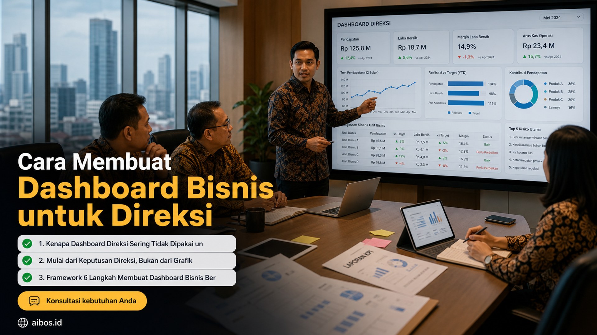 AI untuk bisnis - Cara Membuat Dashboard Bisnis untuk Direksi