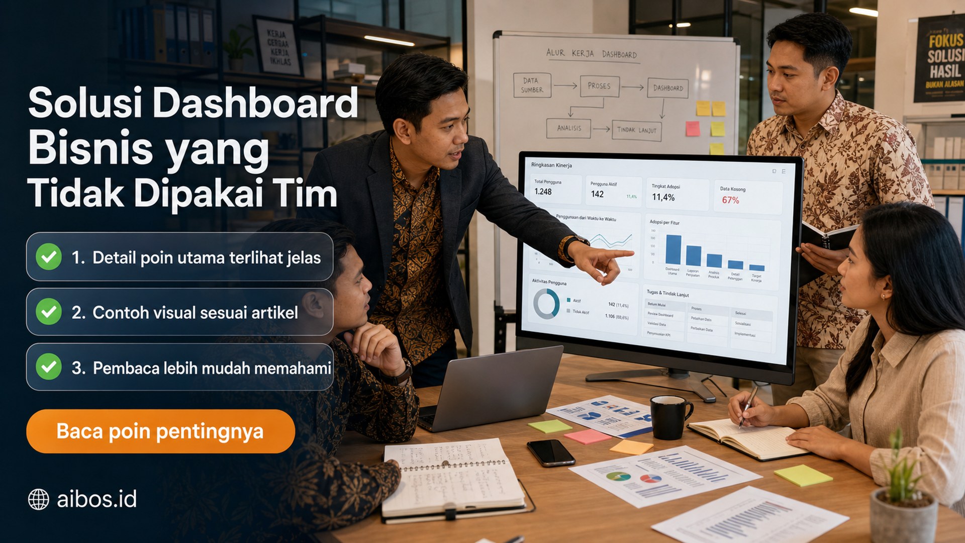 Ilustrasi AI untuk bisnis - Solusi Dashboard Bisnis yang Tidak Dipakai Tim