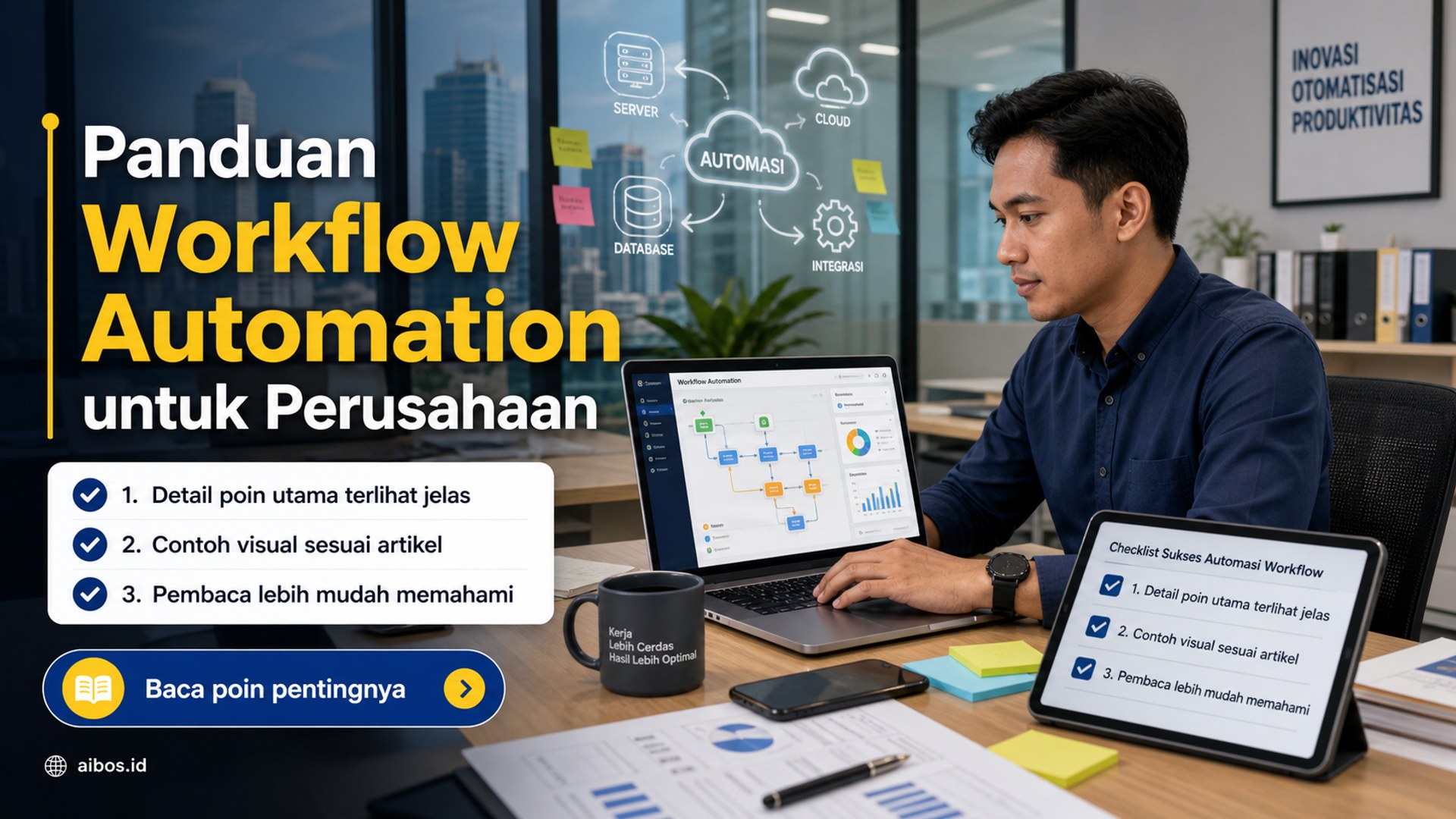 Ilustrasi AI untuk bisnis - Panduan Workflow Automation untuk Perusahaan