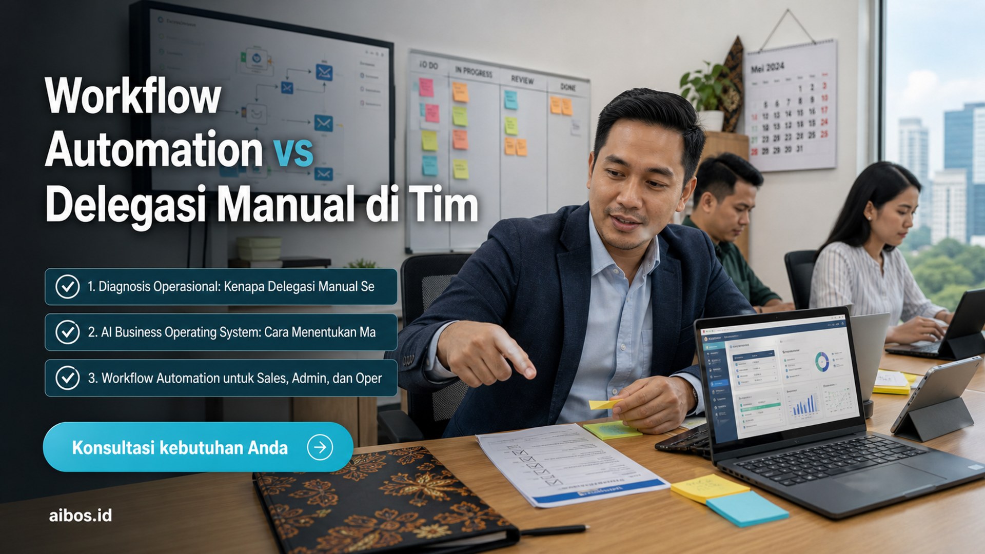 AI untuk bisnis - Workflow Automation vs Delegasi Manual di Tim