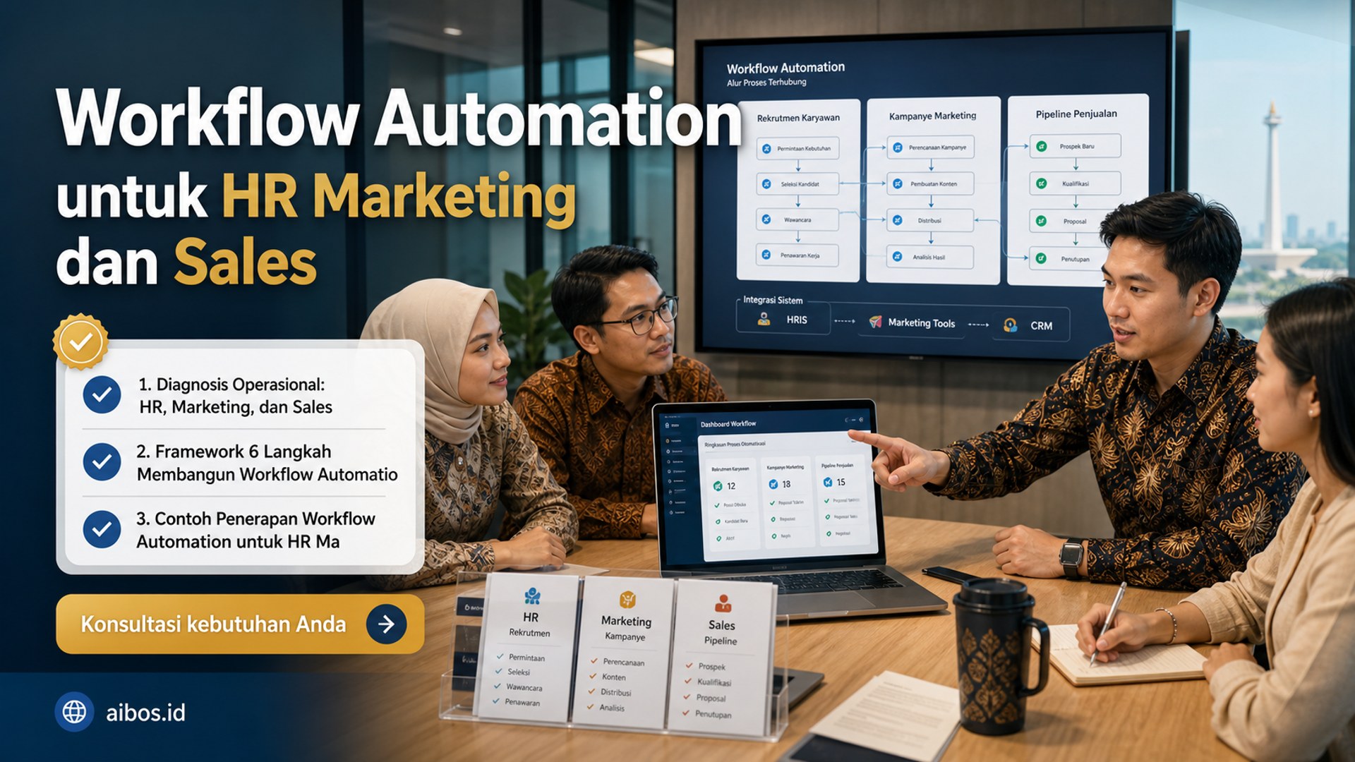 AI untuk bisnis - Workflow Automation untuk HR Marketing dan Sales