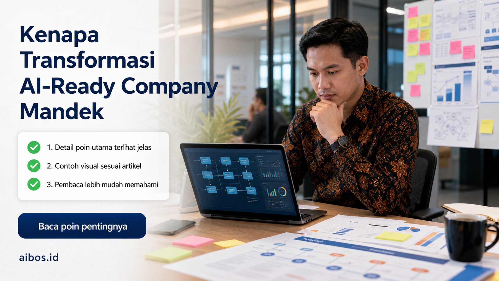 Ilustrasi AI untuk bisnis - Kenapa Transformasi AI-Ready Company Mandek