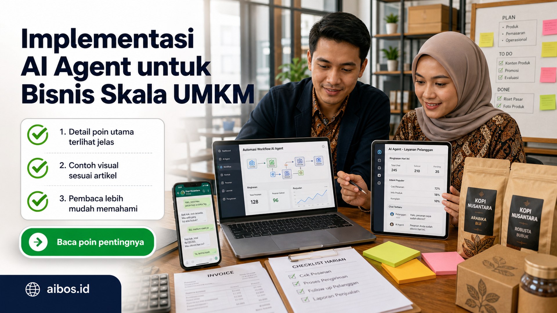 Ilustrasi AI untuk bisnis - Implementasi AI Agent untuk Bisnis Skala UMKM
