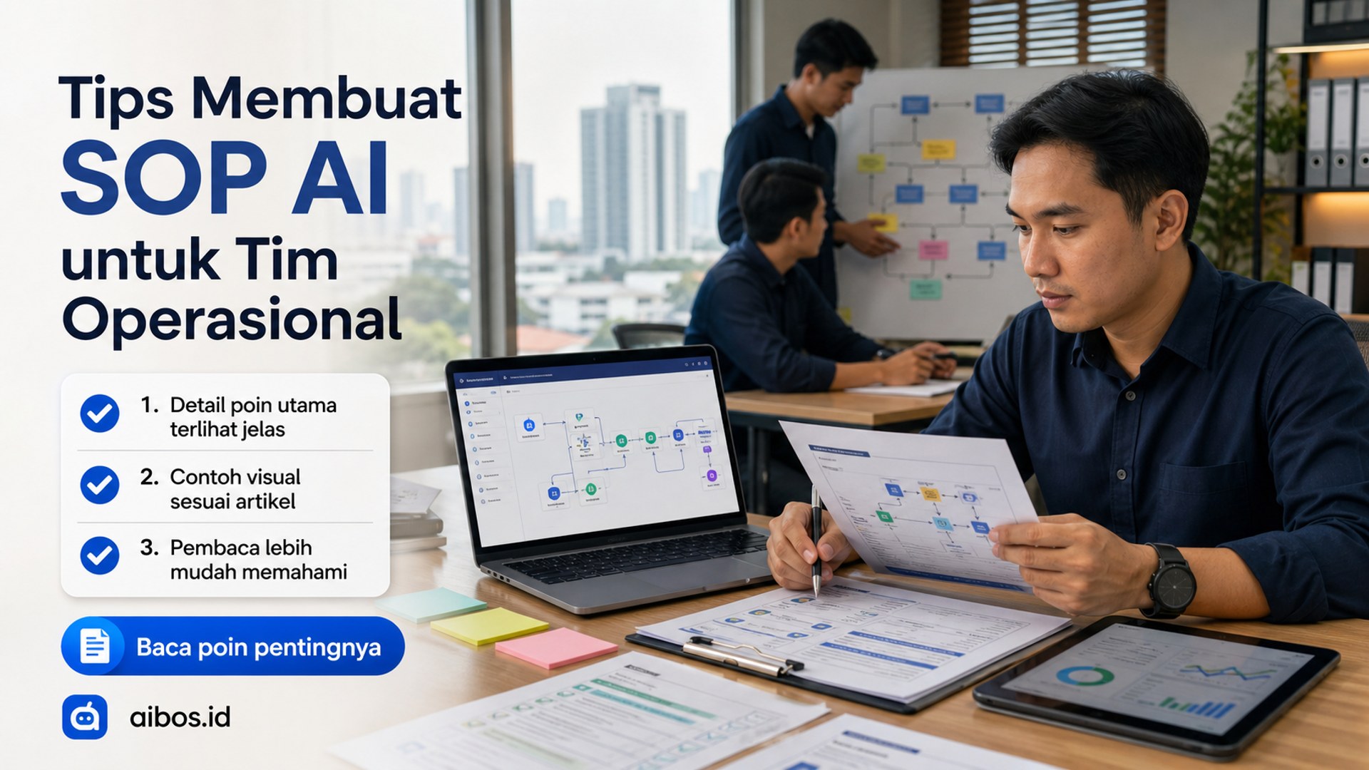 Ilustrasi AI untuk bisnis - Tips Membuat SOP AI untuk Tim Operasional