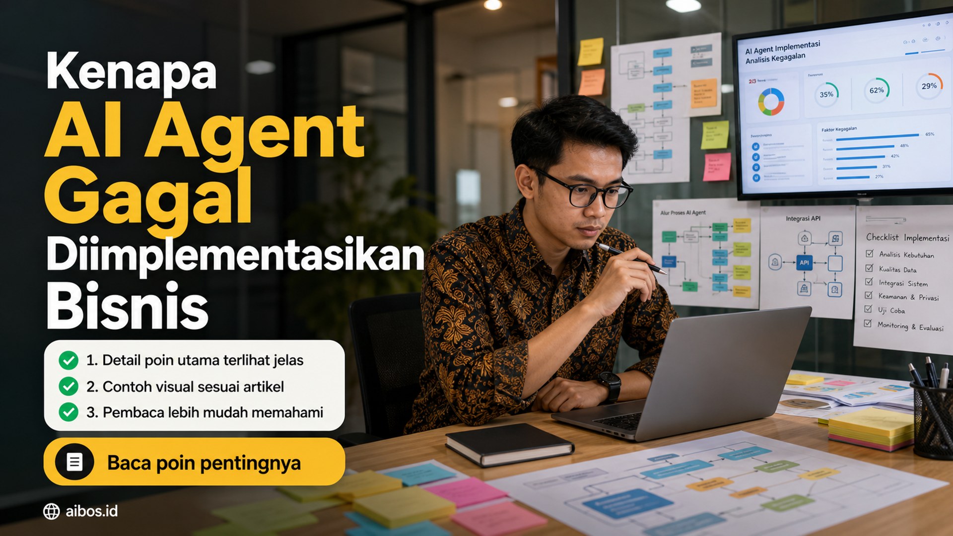 Ilustrasi AI untuk bisnis - Kenapa AI Agent Gagal Diimplementasikan Bisnis