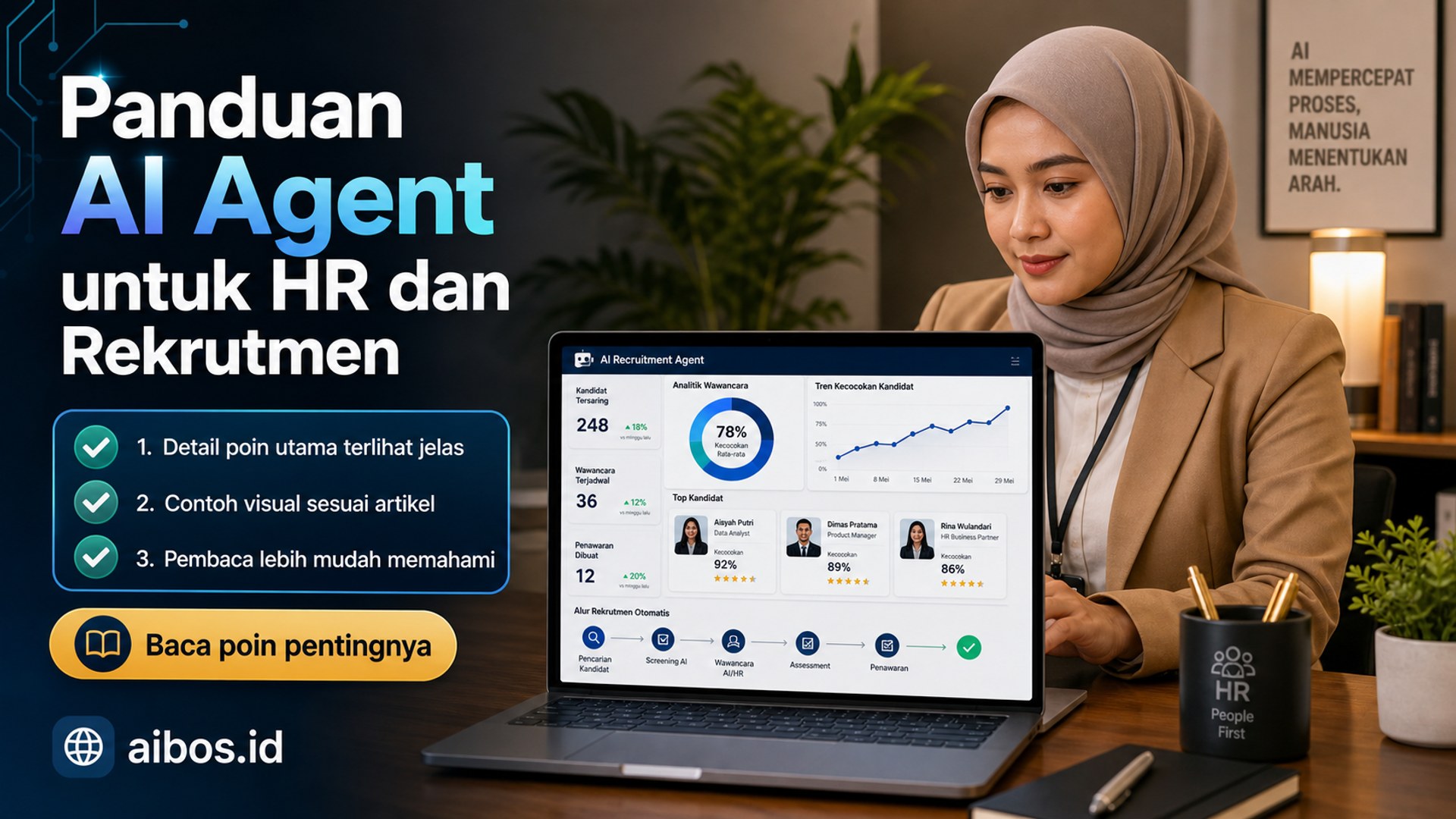Ilustrasi AI untuk bisnis - Panduan AI Agent untuk HR dan Rekrutmen