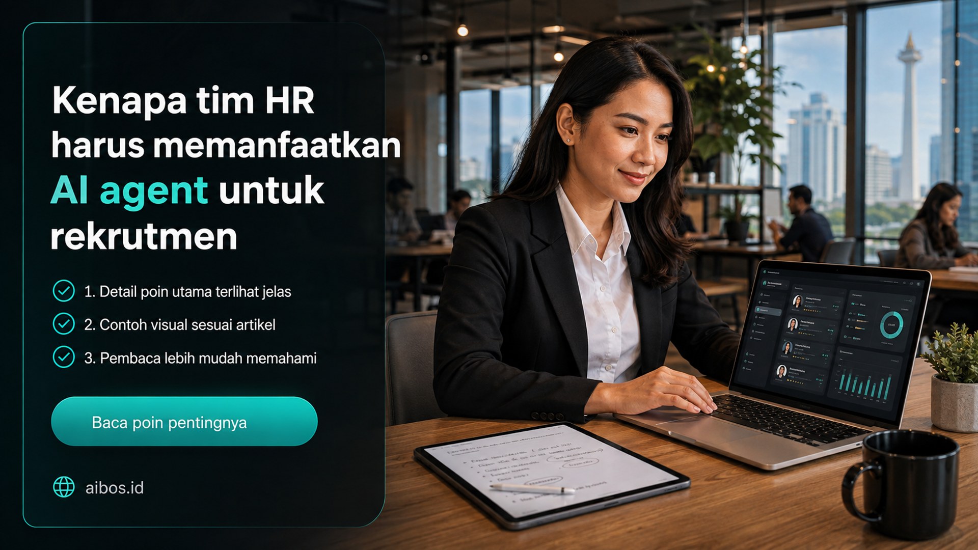 Ilustrasi AI untuk bisnis - Kenapa tim HR harus memanfaatkan AI agent untuk rekrutmen