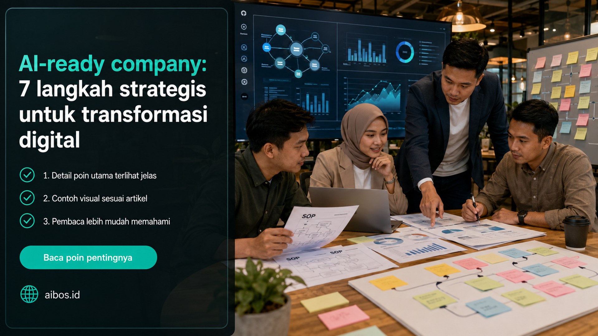 Ilustrasi AI untuk bisnis - AI-ready company: 7 langkah strategis untuk transformasi digital