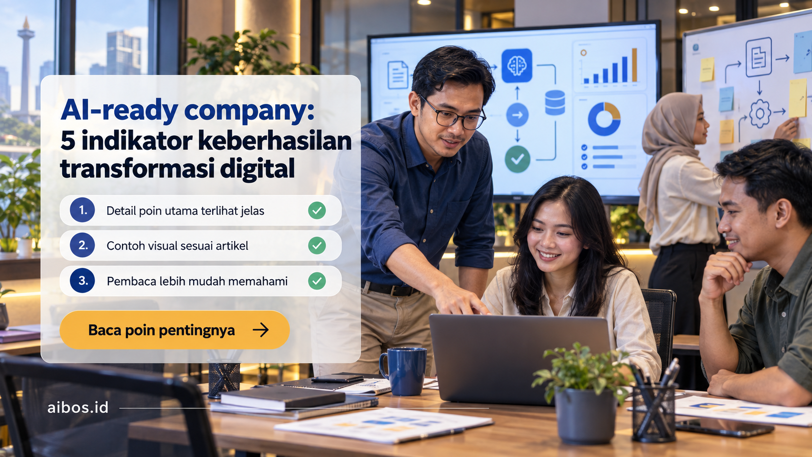 Ilustrasi AI untuk bisnis - AI-ready company: 5 indikator keberhasilan transformasi digital