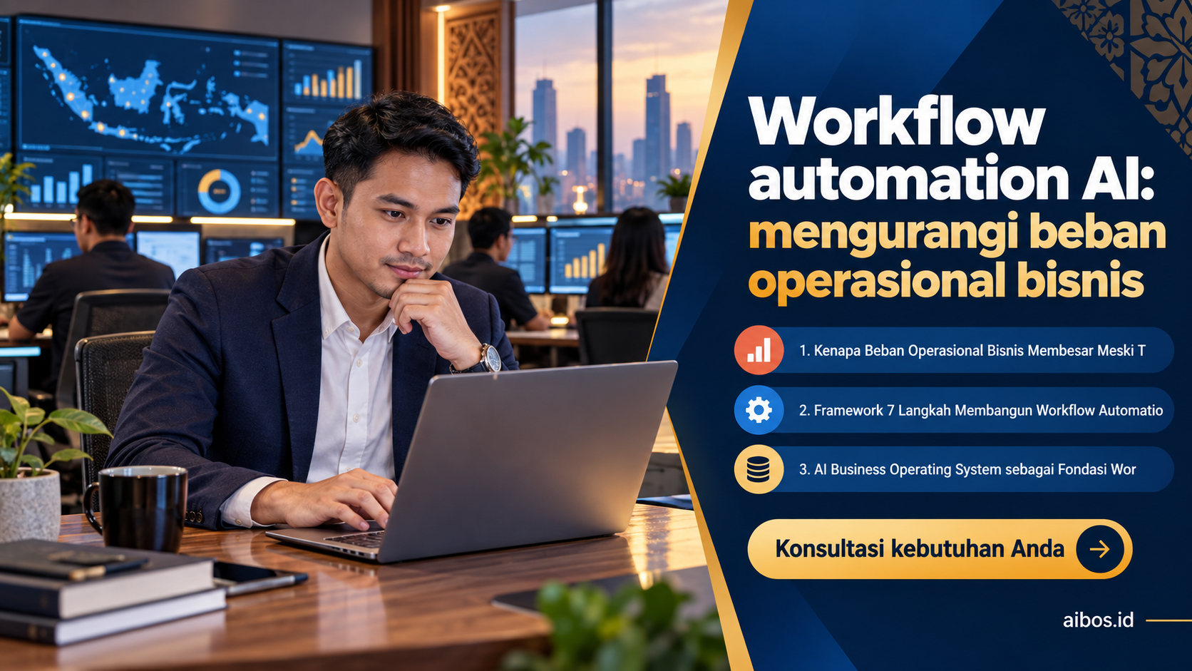 AI untuk bisnis - Workflow automation AI: mengurangi beban operasional bisnis