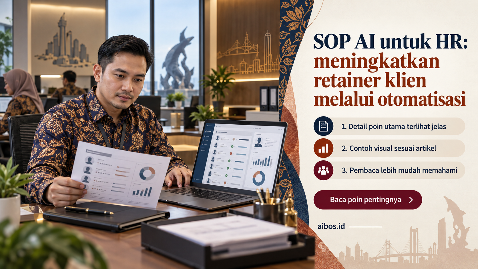 Ilustrasi AI untuk bisnis - SOP AI untuk HR: meningkatkan retainer klien melalui otomatisasi