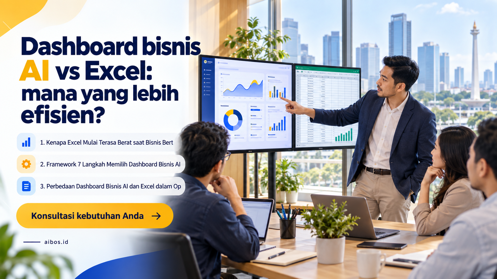 AI untuk bisnis - Dashboard bisnis AI vs Excel: mana yang lebih efisien?