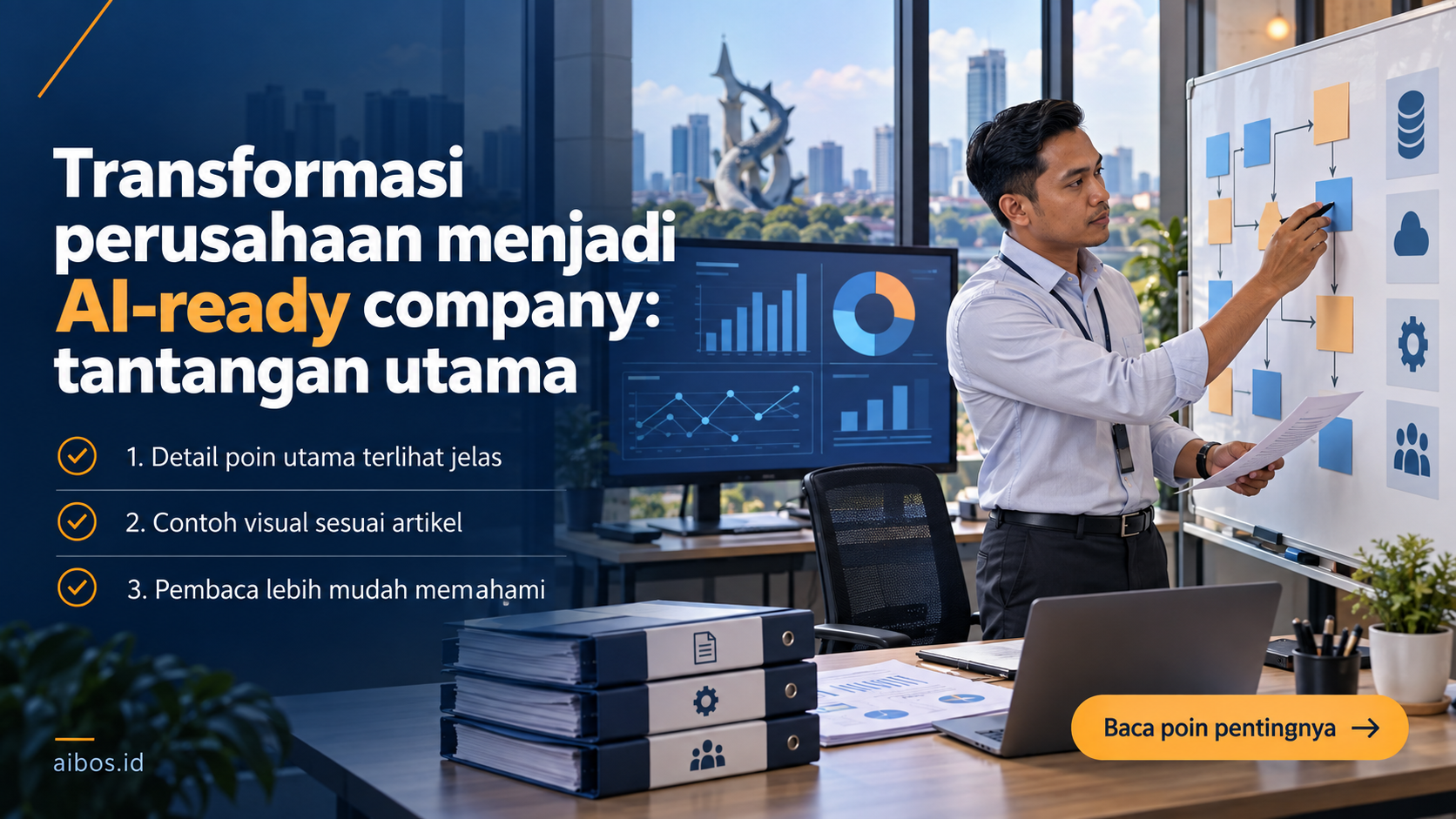 Ilustrasi AI untuk bisnis - Transformasi perusahaan menjadi AI-ready company: tantangan utama