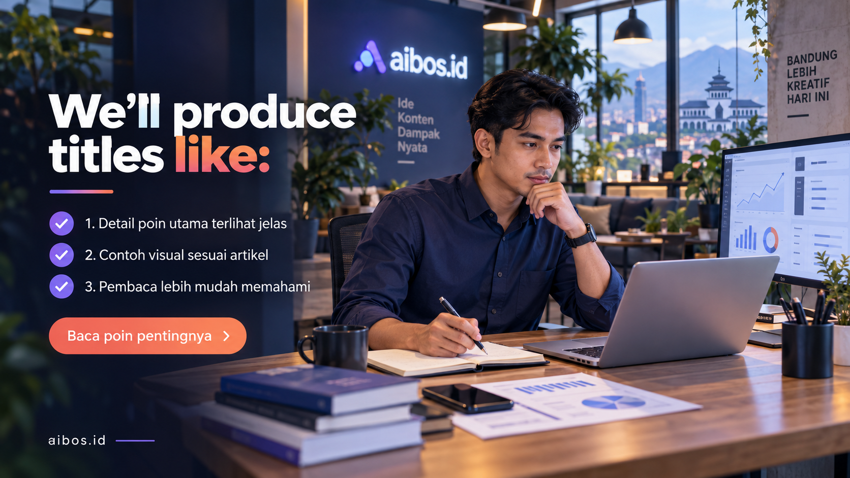 Ilustrasi AI untuk bisnis - We'll produce titles like: