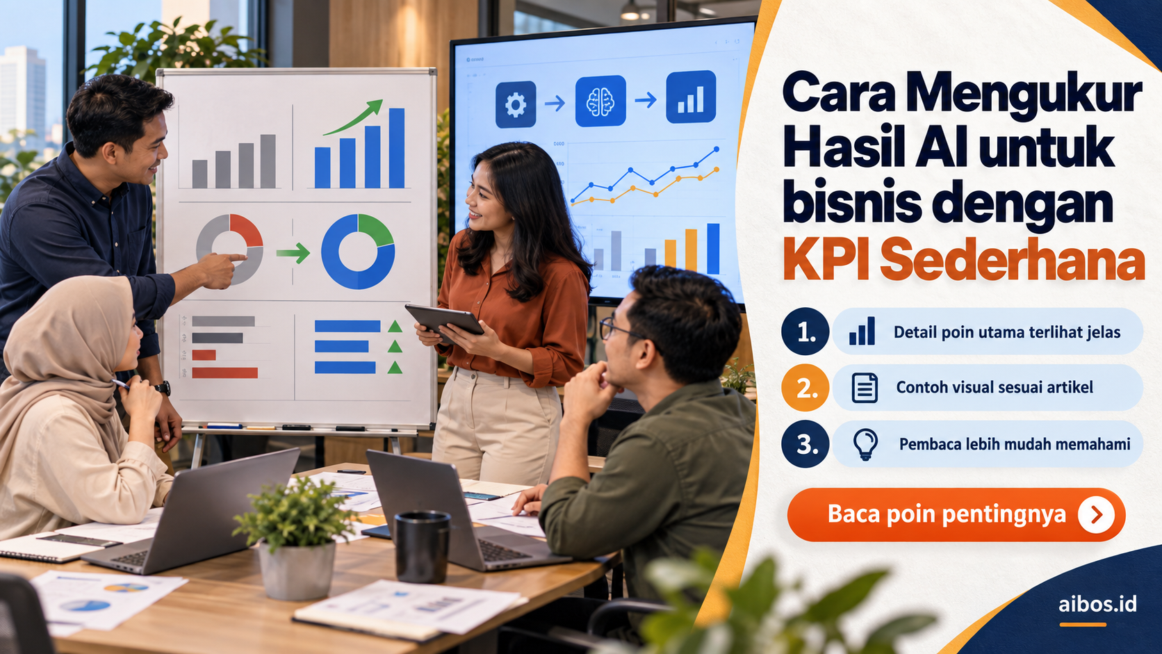 Ilustrasi Cara Mengukur Hasil AI untuk bisnis dengan KPI Sederhana