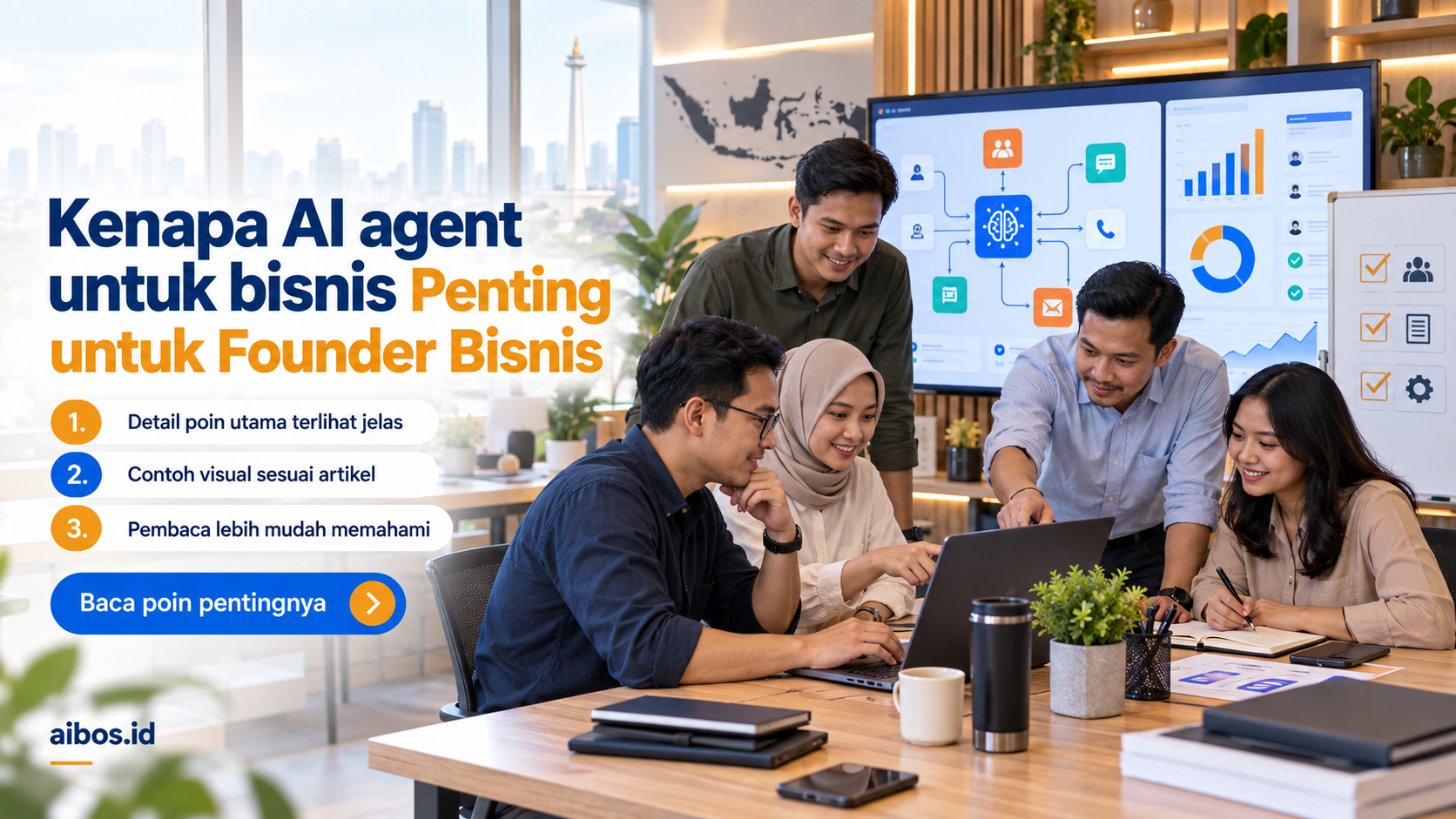 Ilustrasi AI untuk bisnis - Kenapa AI agent untuk bisnis Penting untuk Founder Bisnis
