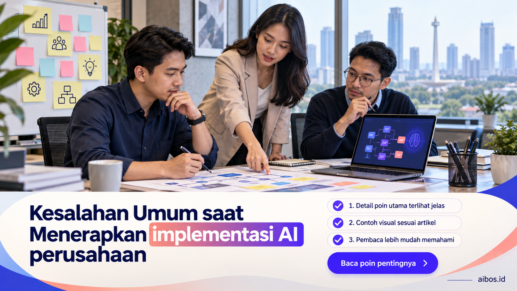Ilustrasi AI untuk bisnis - Kesalahan Umum saat Menerapkan implementasi AI perusahaan