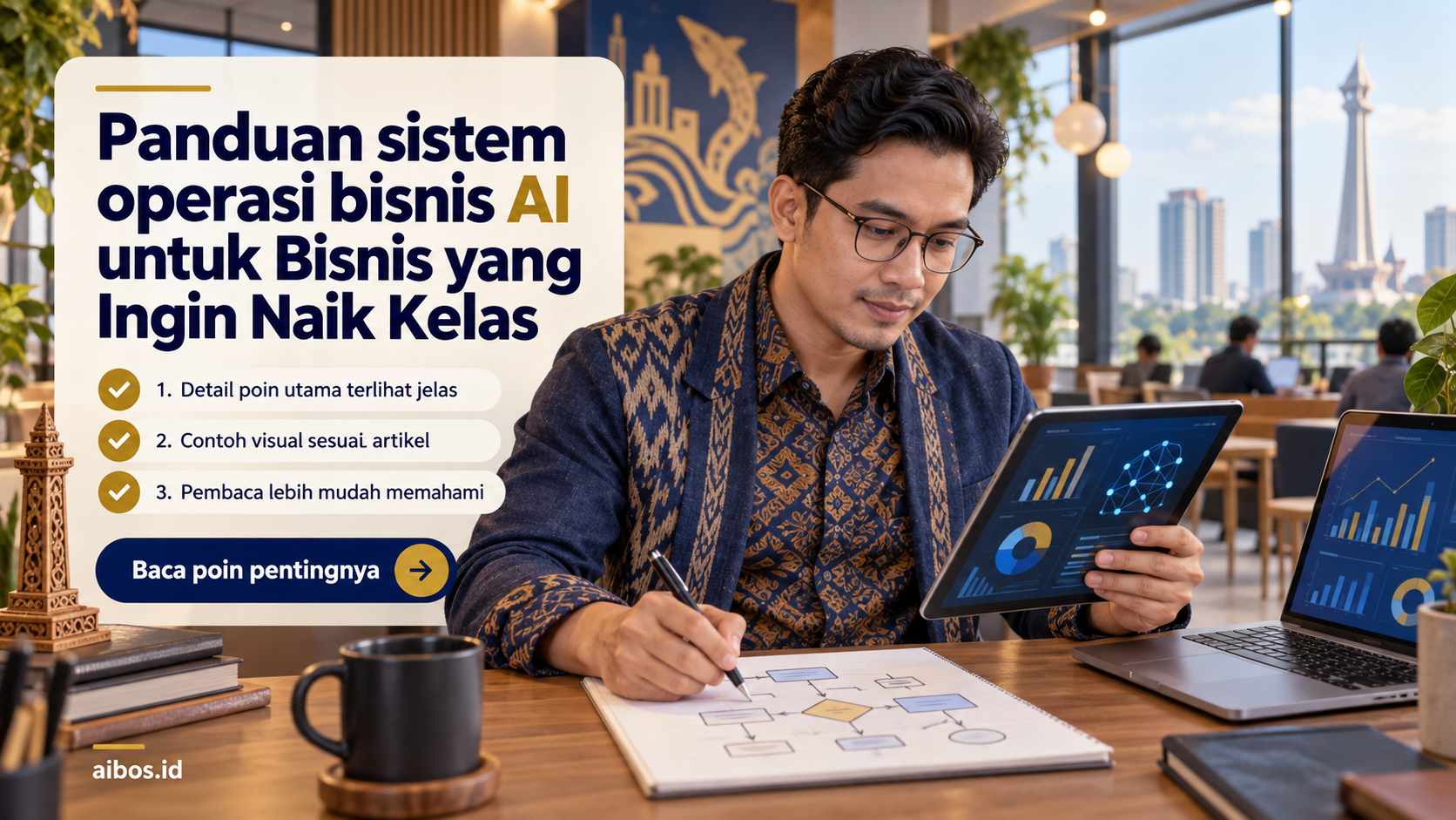 Ilustrasi Panduan sistem operasi bisnis AI untuk Bisnis yang Ingin Naik Kelas