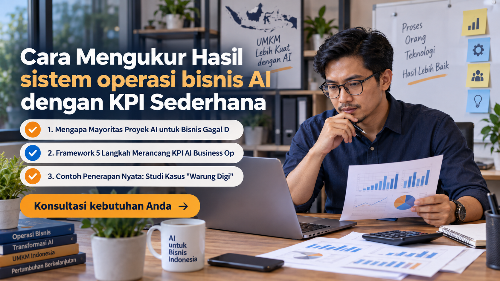 AI untuk bisnis - Cara Mengukur Hasil sistem operasi bisnis AI dengan KPI Sederhana